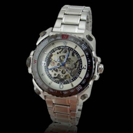 Montre automatique pas cher en acier pour homme