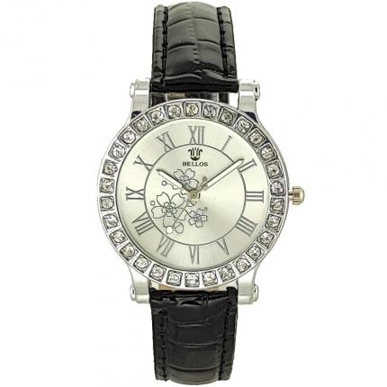 Montre femme noire petit prix avec strass