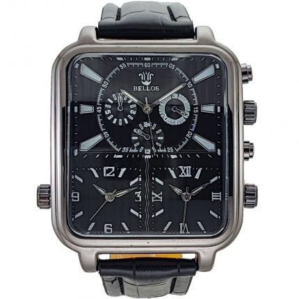 Montre homme noire gros cadran