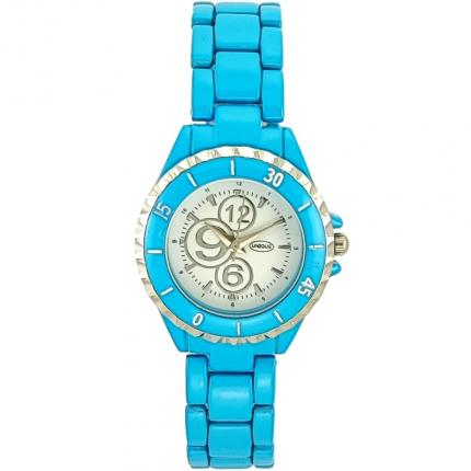 Petite montre femme turquoise en métal