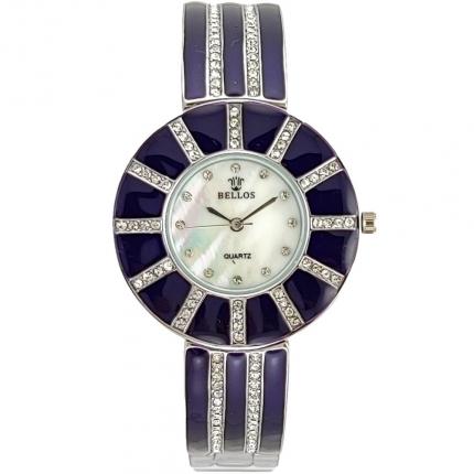 Magnifique montre femme bijou ornée de strass avec bracelet argenté