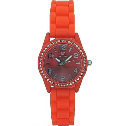 Montre rouge femme avec strass