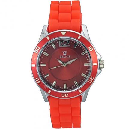 Montre femme bracelet silicone rouge