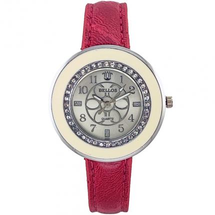 Montre fantaisie femme cuir rose