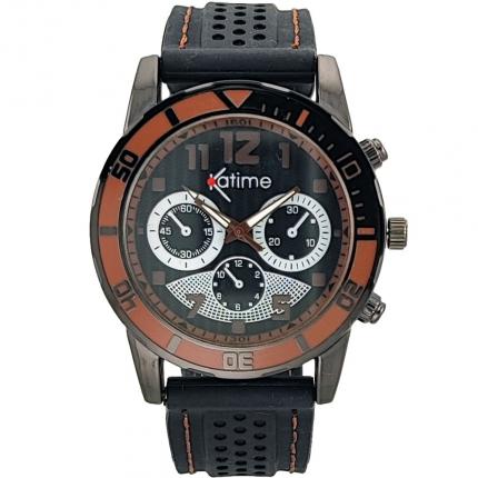 Montre noire homme bracelet silicone